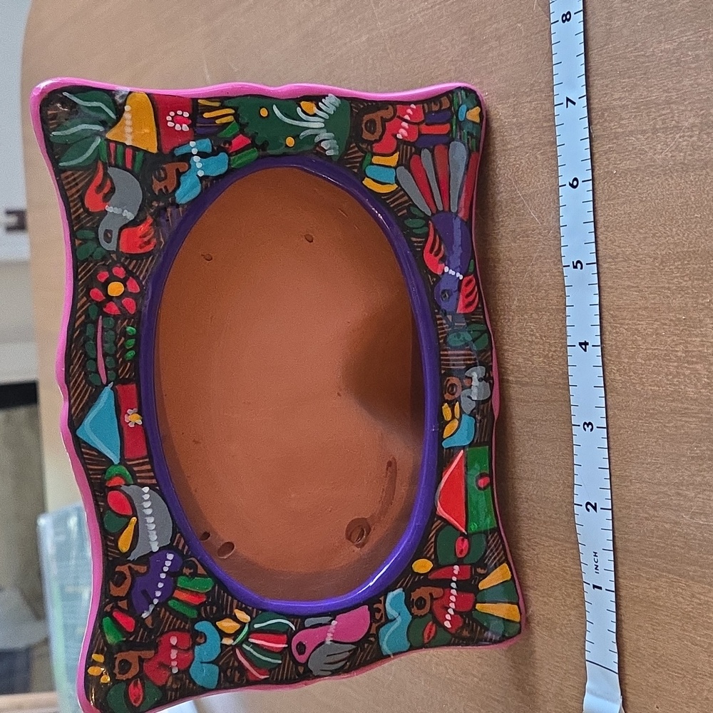 Colorful Hand-Painted Ceramic Frame - Picture 4 of 5